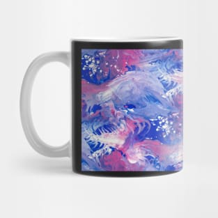 Pink and blue finger Painting Pattern Mug